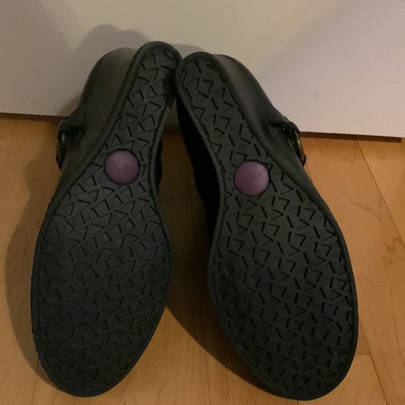 Me Too Women's Breanna Ankle Boots Black Wedge Heel Side Zip Buckle Leather 8 - Picture 8 of 8